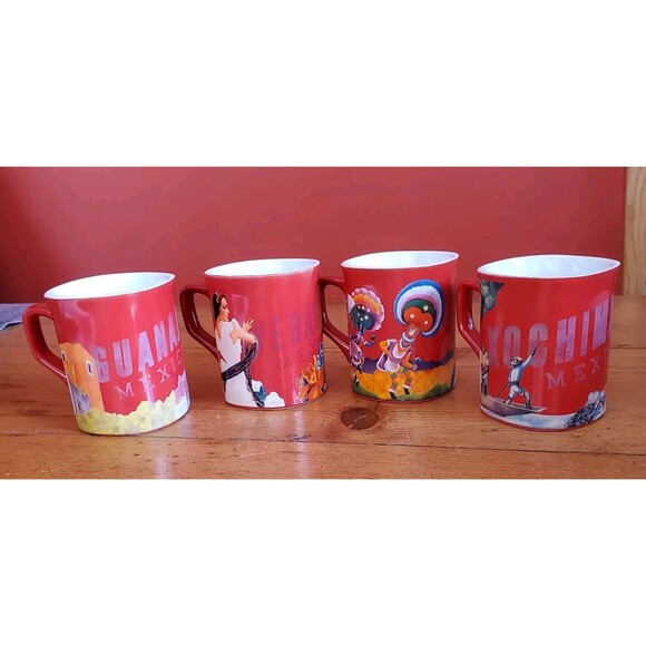 RARE! NesCafe Clasico Instant Coffee Mexico Collectors Edition 4 Cups - Picture 1 of 16